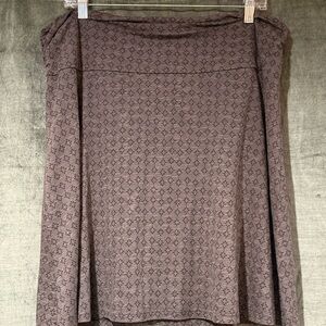 Toad&Co Gray Patterned A-Line Skirt